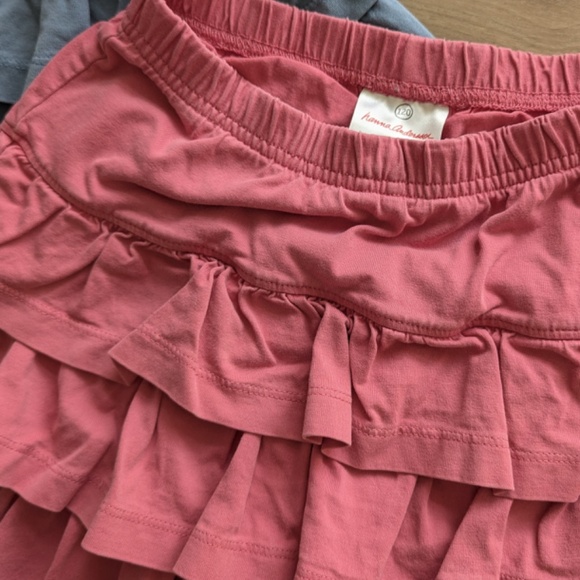 Hanna Andersson Girls Tiered Ruffle Skirt Size 6-7 - Picture 2 of 4